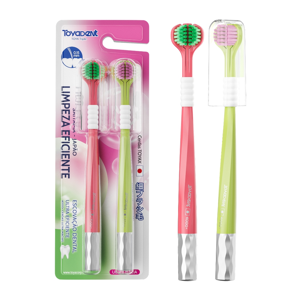 TOYADENT Escova Dental 3D 3 Lados, Cerdas Macias d