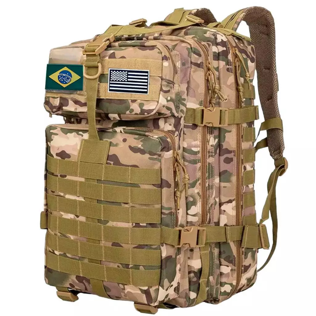 Mochila Tática Camping Militar 50 Litros Resisten