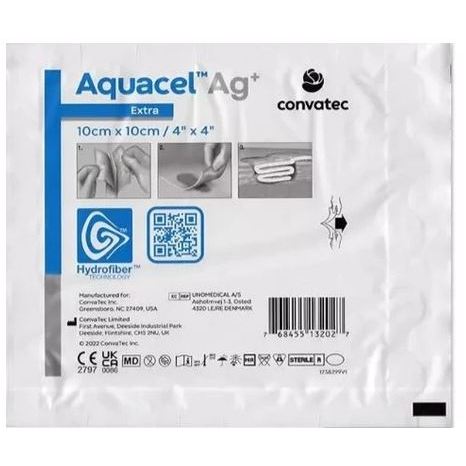 Curativo Aquacel AG+ Extra 10cm x 10cm – Con