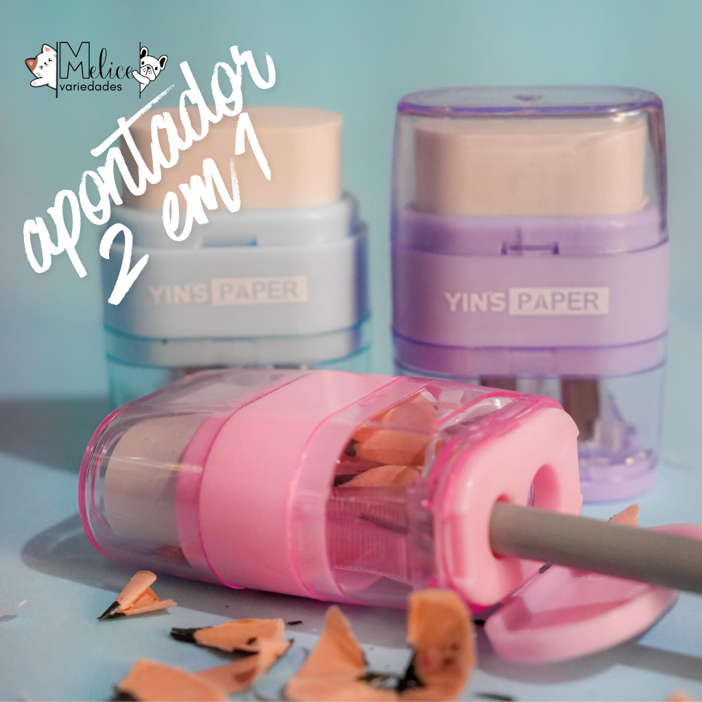 Apontador 2 em 1 com BORRACHA – DEPÓSITO E