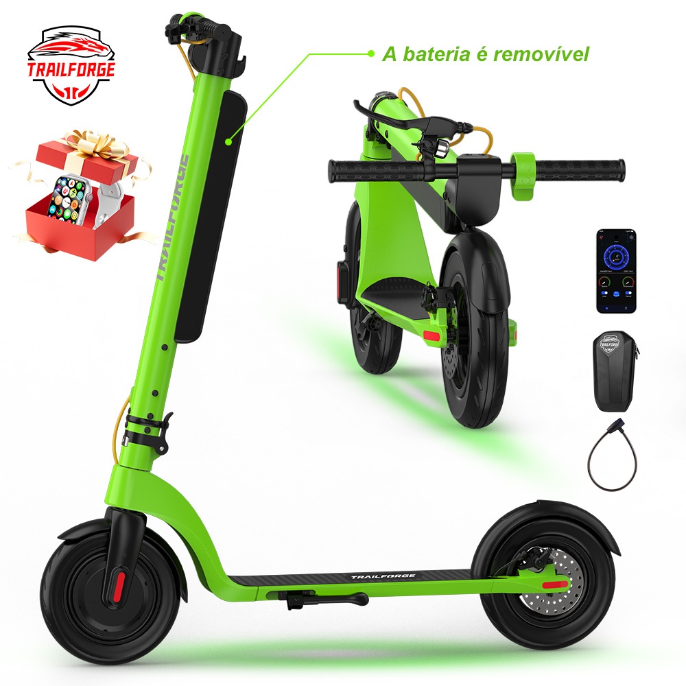 Trailforge-X8 Patinete Elétrico 12.8AH 500W 10 Sc