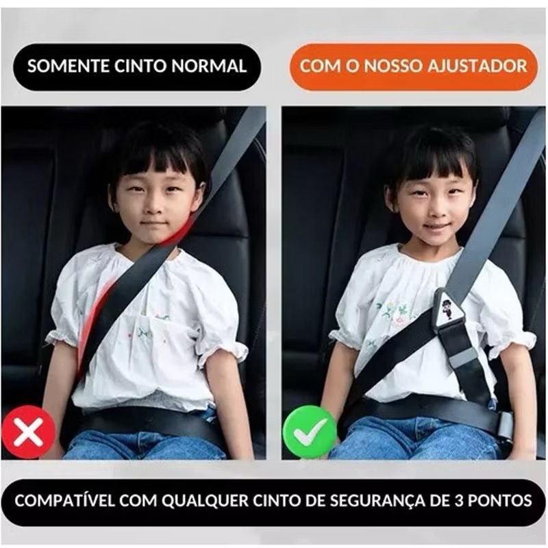 Ajuste Seguro Plus Adaptador Cinto De Segurança P