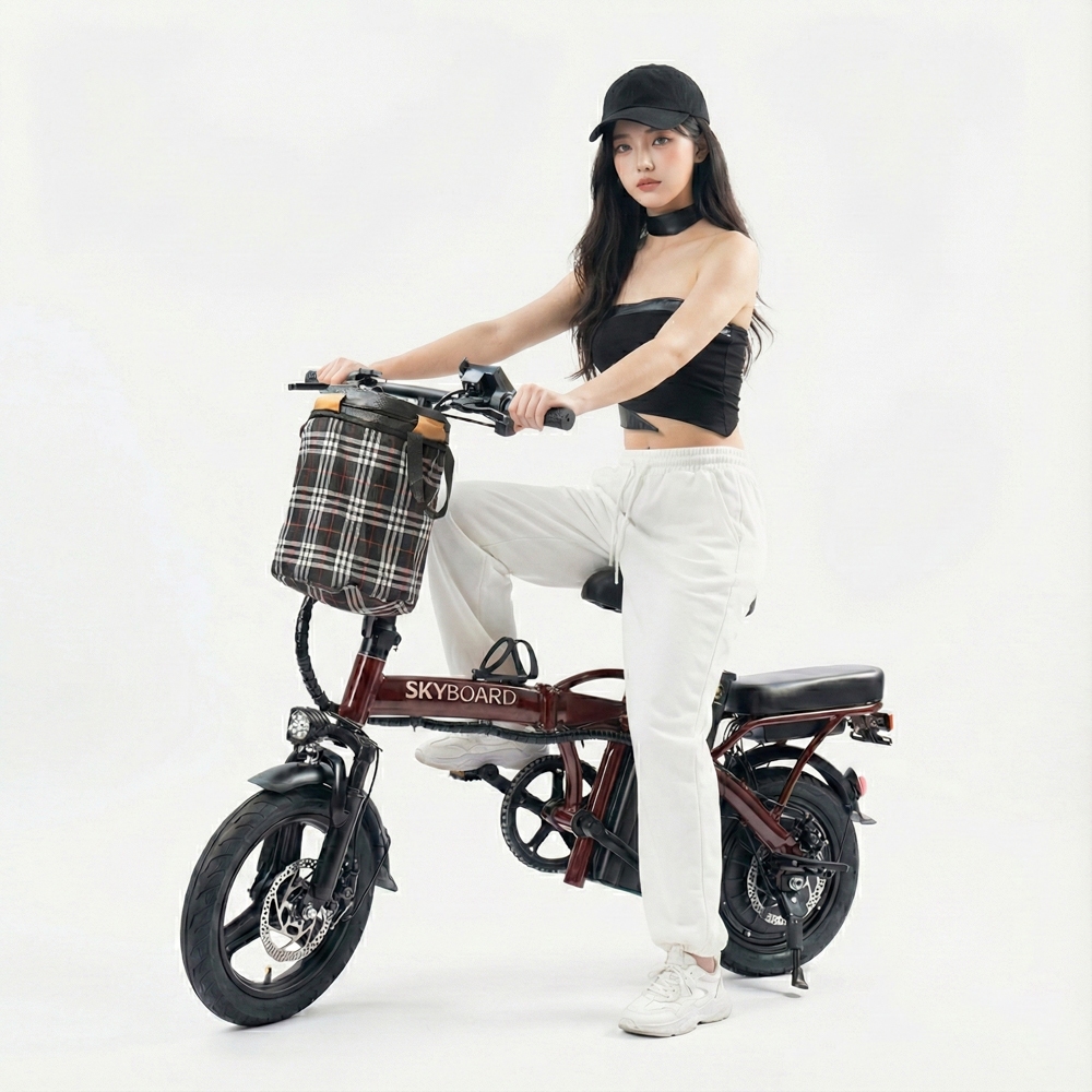 SKYBOARD Bicicleta Elétrica Dobrável Bivolt 48V1