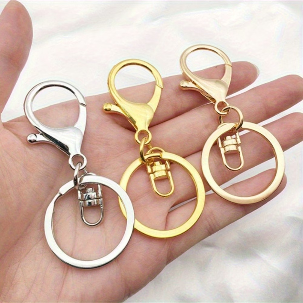 Kit 25 Argola de Chaveiro Premium 30MM Com Mosquet