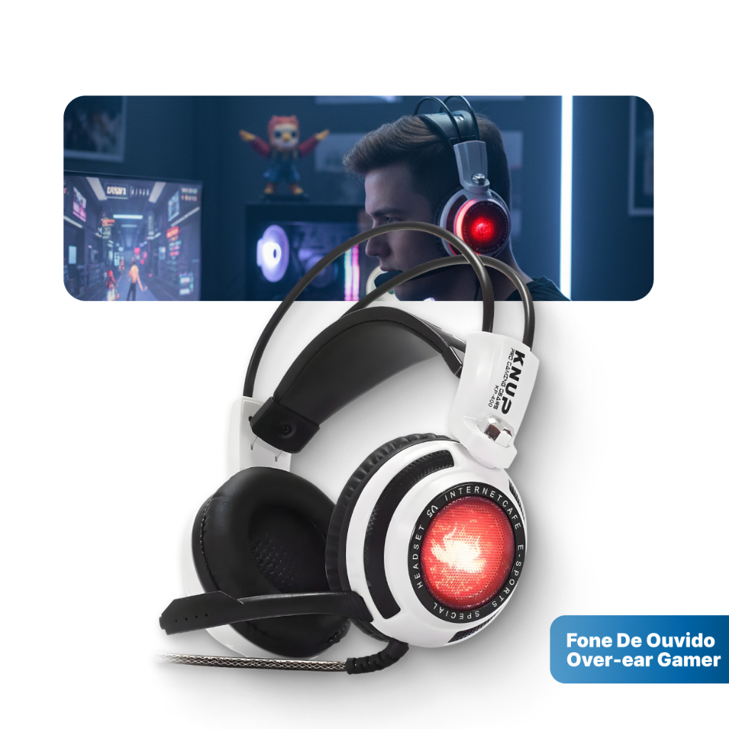 Fone Headset Gamer 7.1 Sound Effect Imersivo com M
