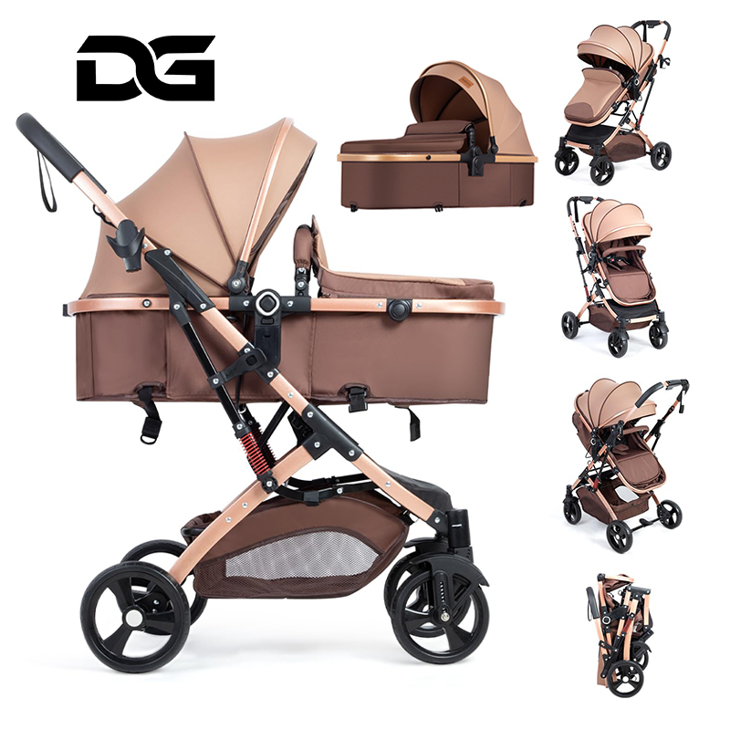 Carrinho De Bebê Europeu Luxo 3 em 1 com Amortece