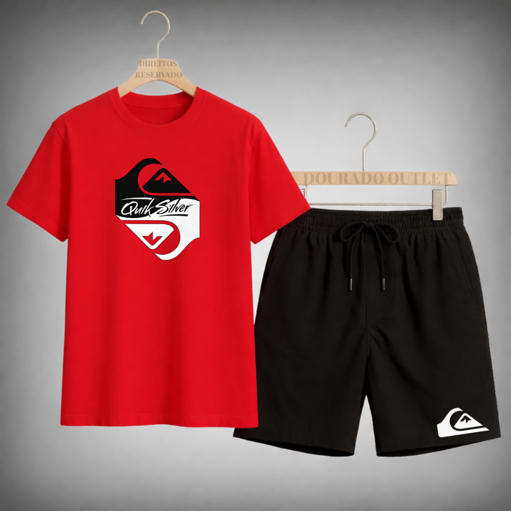 Conjunto Masculino Camiseta + Short Estilo Casual 