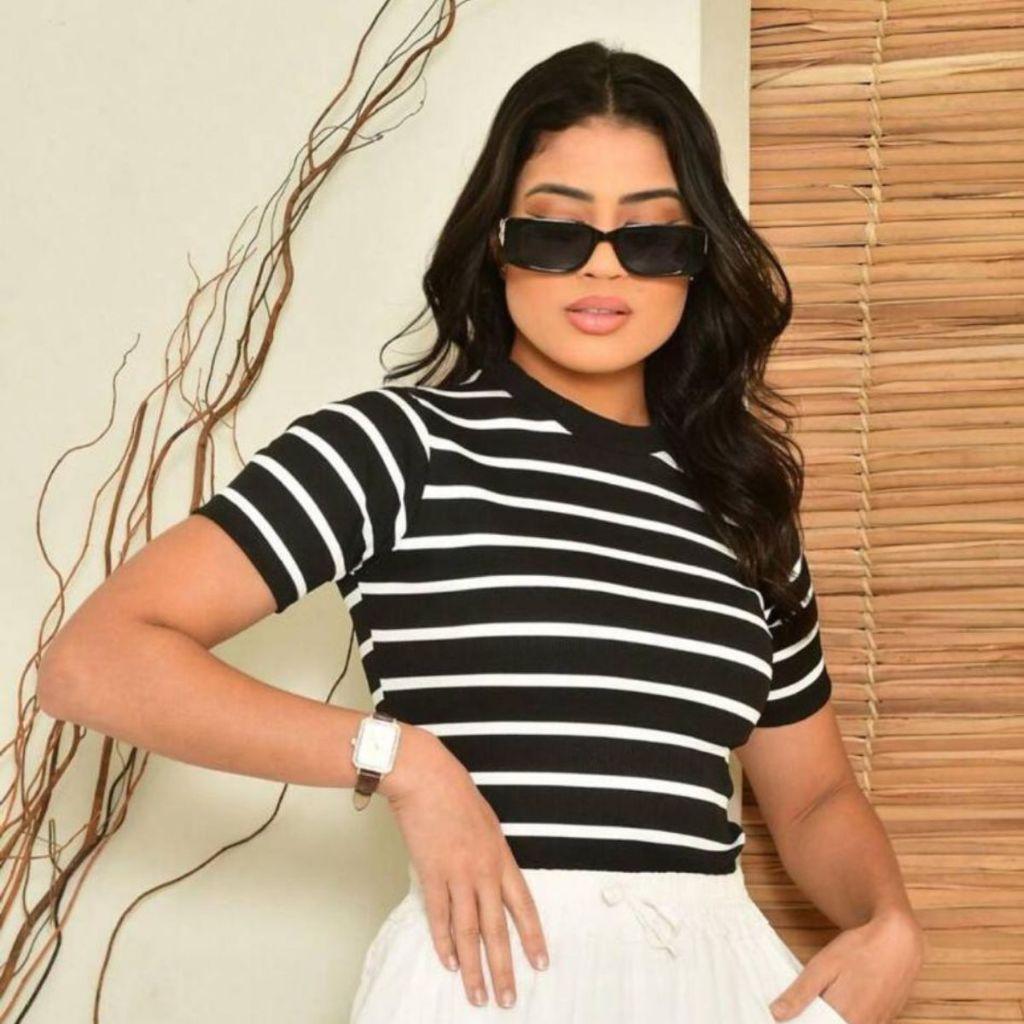 Camisa Listrada Manguinha