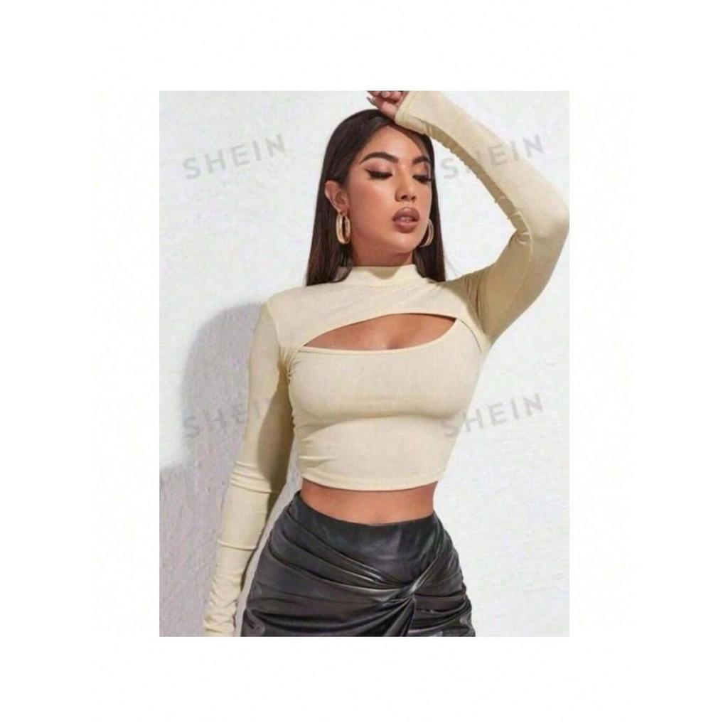 Cropped Decote Manga Longa Premium Versátil Chiqu