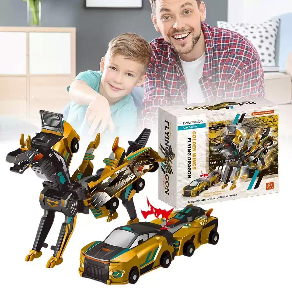 Dragão-Carro Transformável ao ImpactoMuda de For