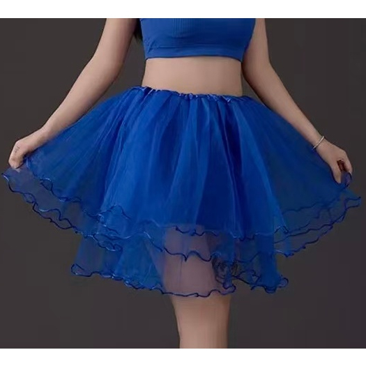 Saia De Tule Adulto Babado Colorida Fantasia Carna