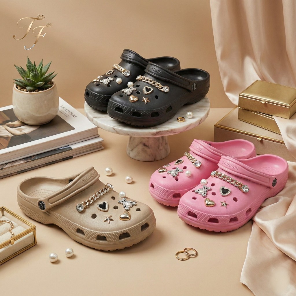 Babuche Feminino EVA Nuvem Confortável com Pins e