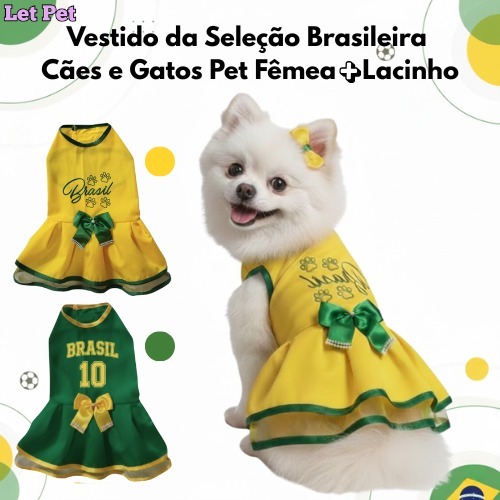 Vestido Brasil Verão Porte Pequeno a Médio Calor