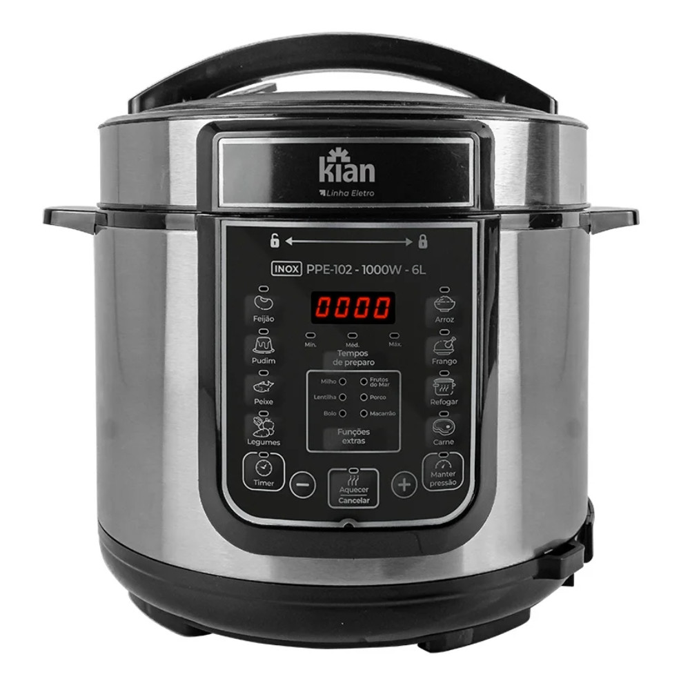 Panela de Pressão Elétrica PPE-102  6L Kian Time