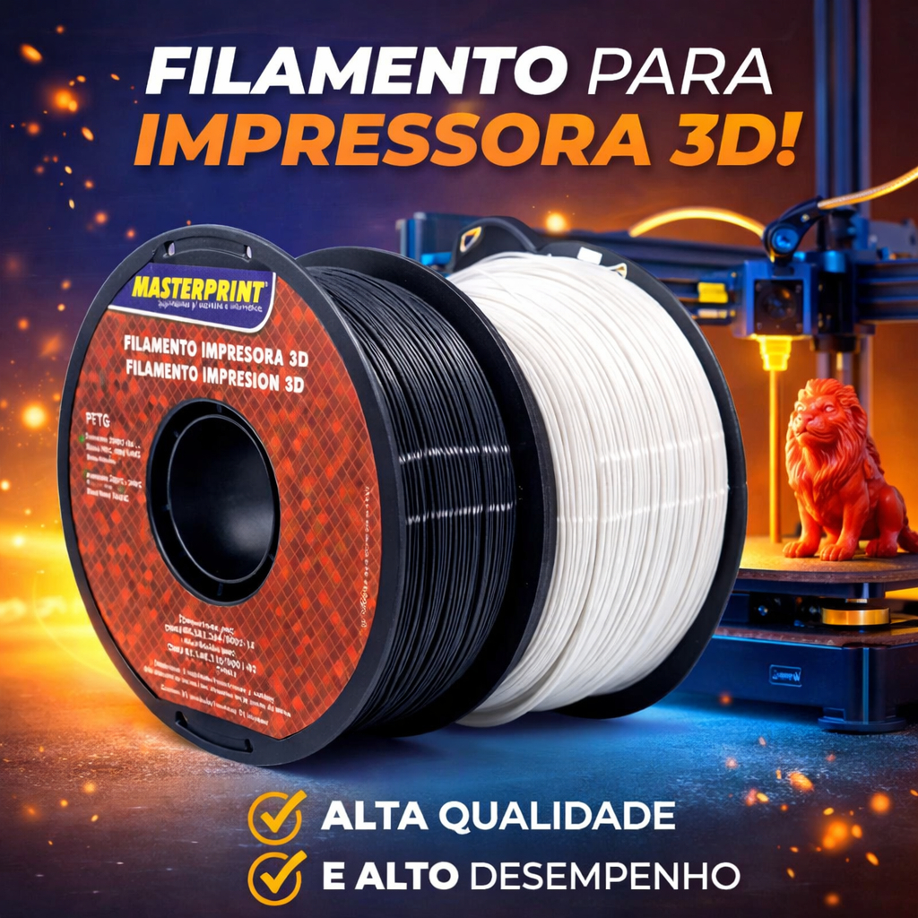Filamento PETG Masterprint 3D 1.75mm Cores a escol