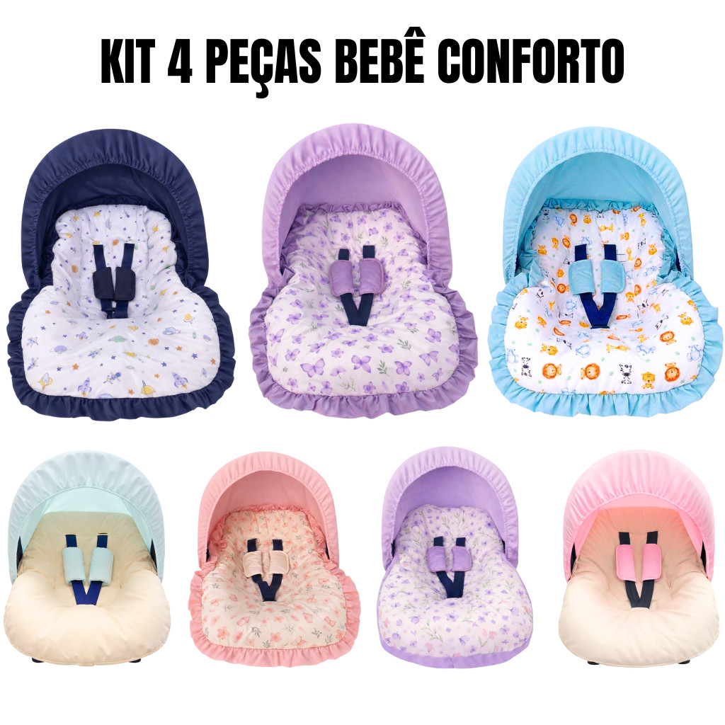Kit Capa Bebê Conforto 4 Peças Completo Universa
