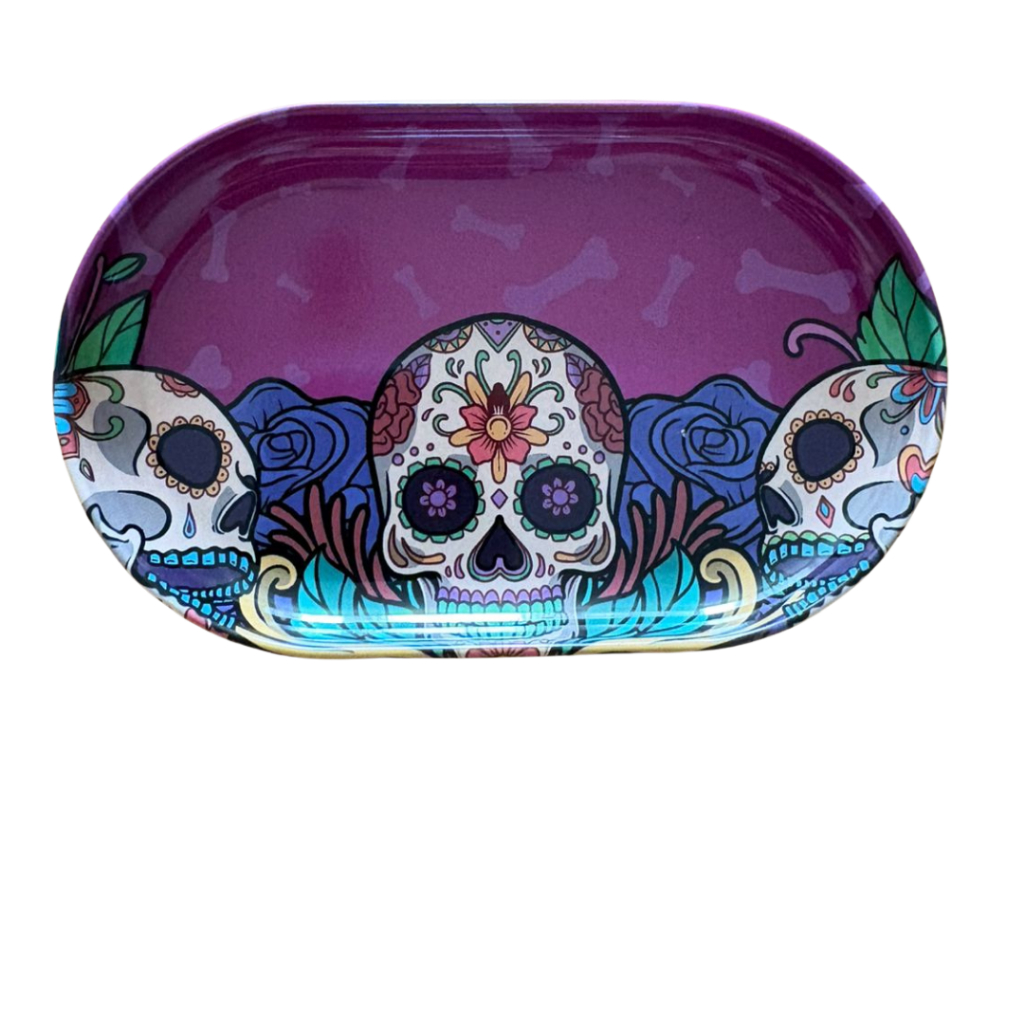 Mini Bandeja de Metal Estampada Portátil 13x8cmm 