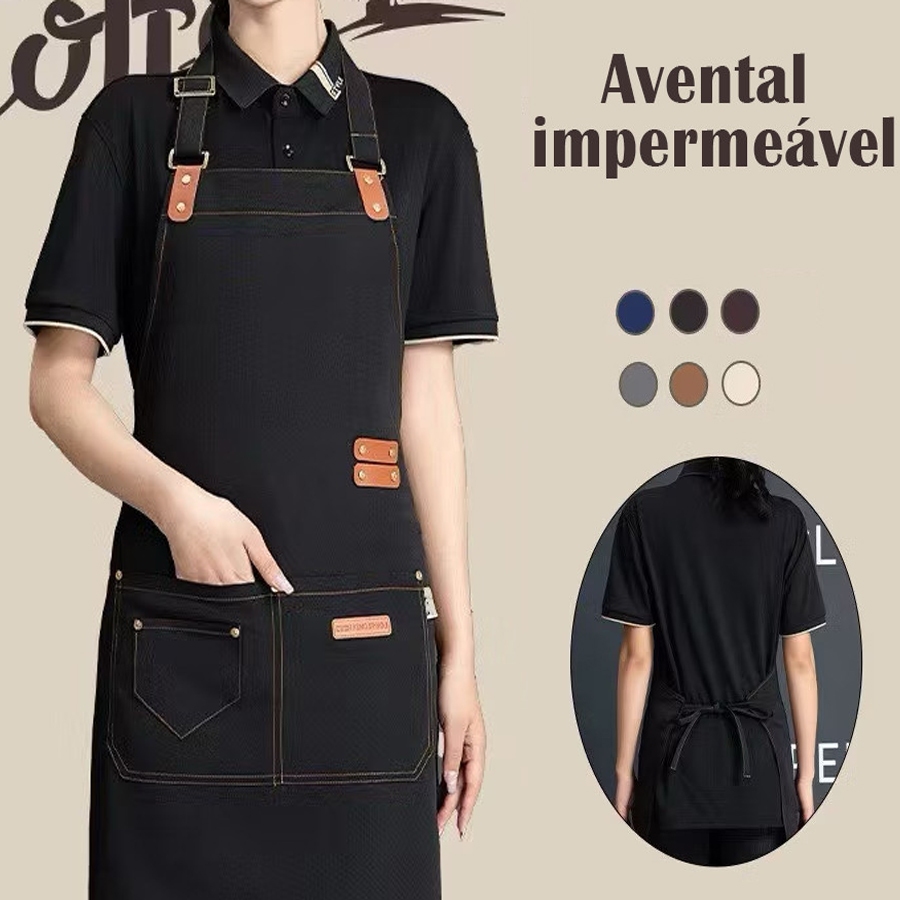 Avental Impermeável Ajustável em Lona Canvas Coz