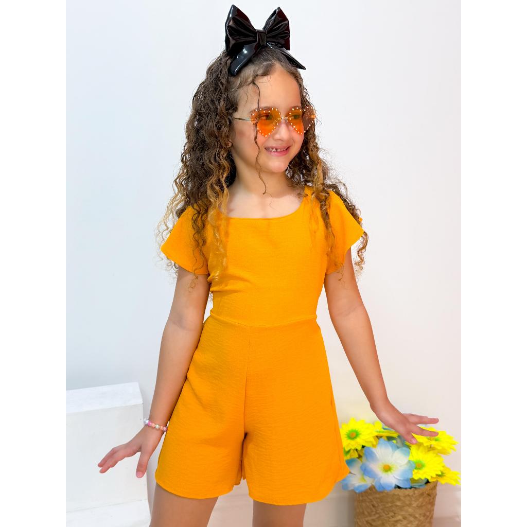 Macaquinho Infantil Laço Regulável Verão Confor