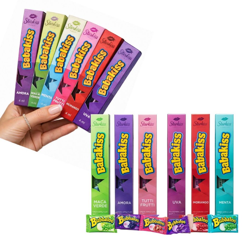 Kit 12 Gloss Labial Babakiss Hidratante Efeito Bri