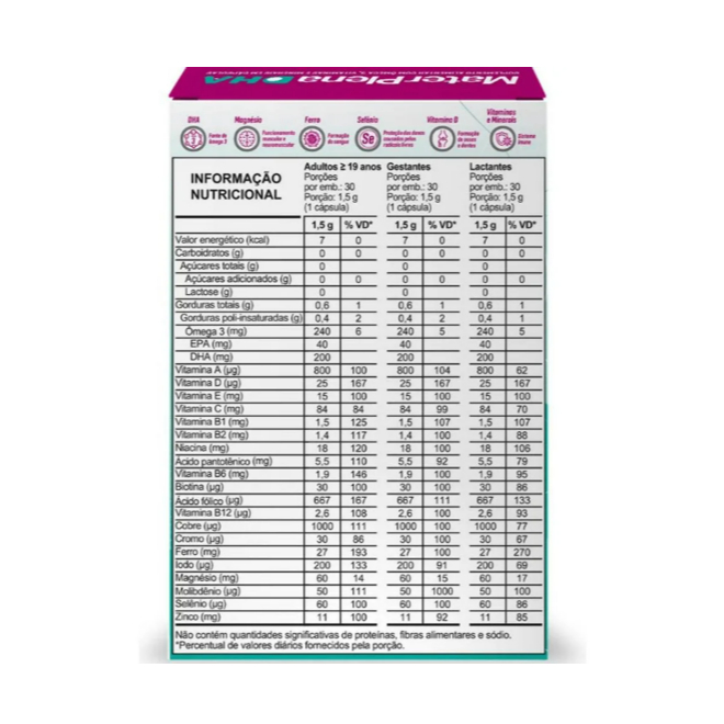 Materplena D.h.a Com 30 Cáps