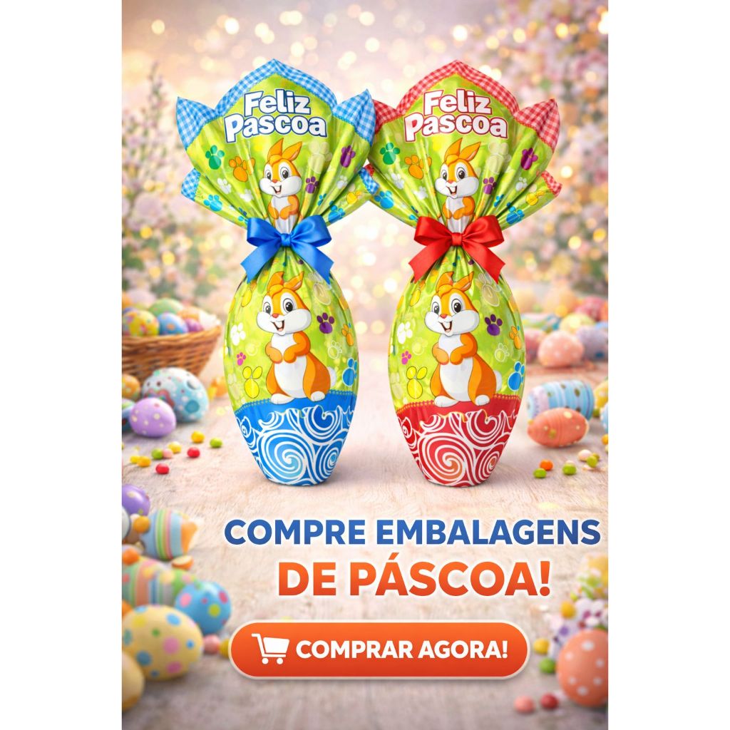 50uni. Sacos Para Embalar Ovo Páscoa Envelope Exp