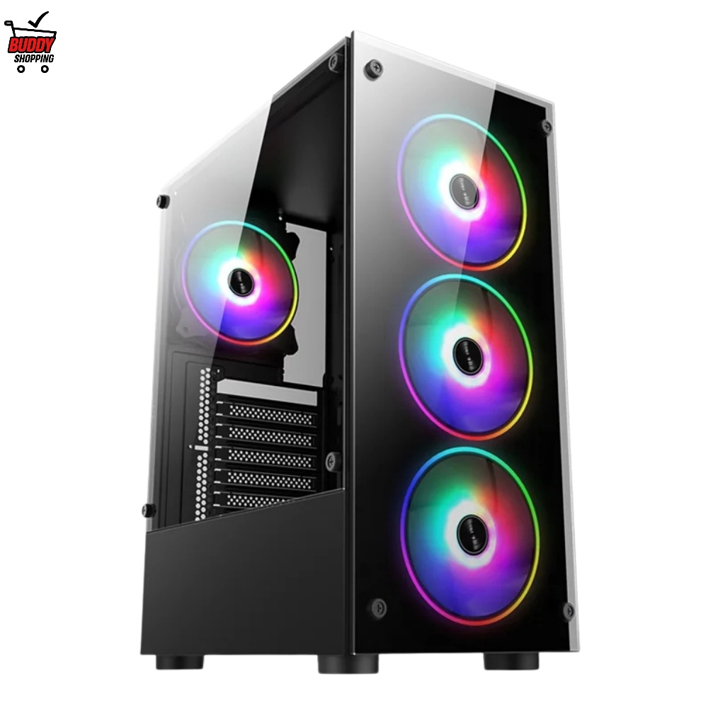 GABINETE COM 4 COOLERS RGB | Gabinete Gamer ATX AG