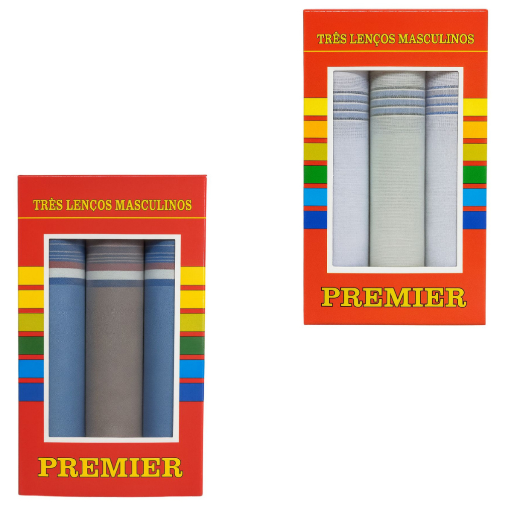 Kit 6 Lenços Tecido 100% Algodão 32×32 Prem