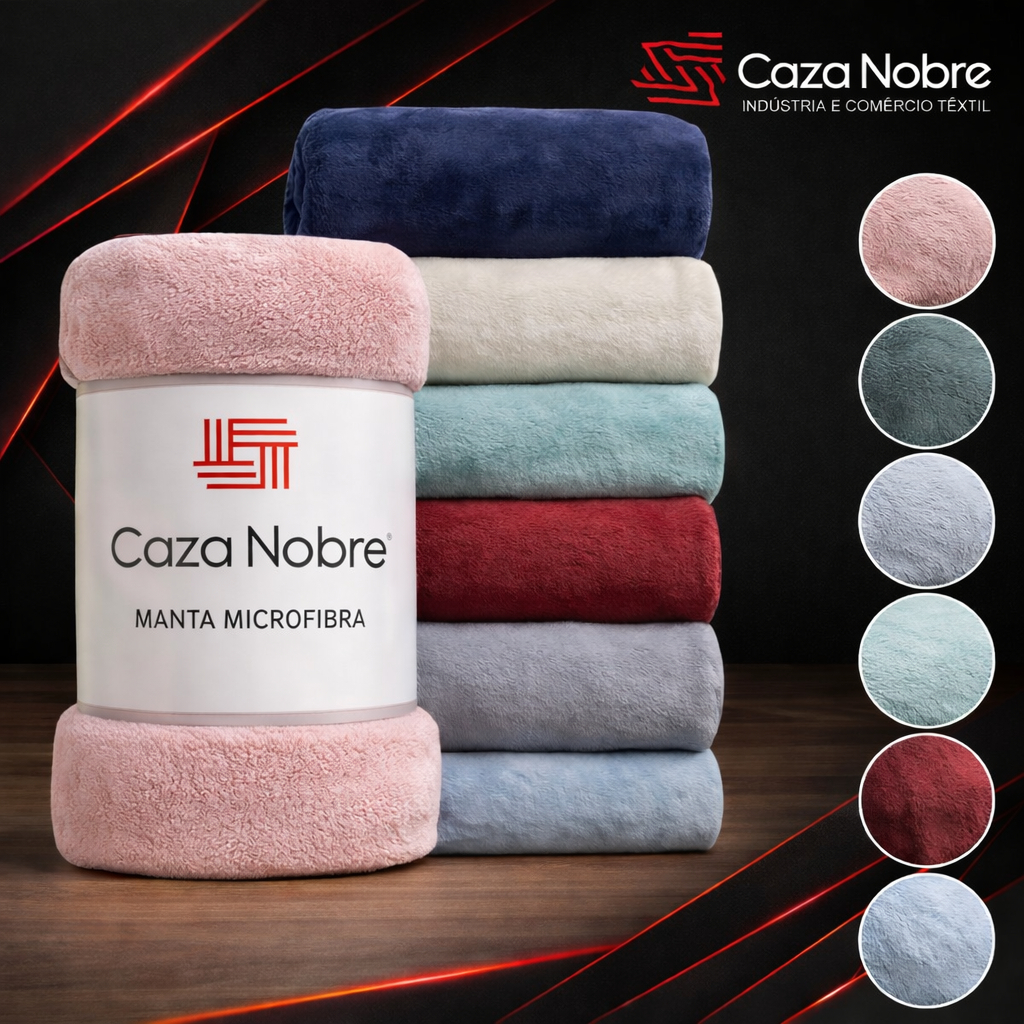 Manta Cobertor Casal Caza Nobre Textil 2,20m x 1,8