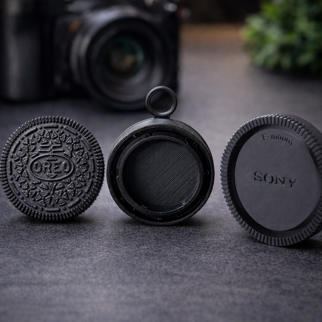 Kit Tampas Sony Corpo e Lente com Estojo Suporte