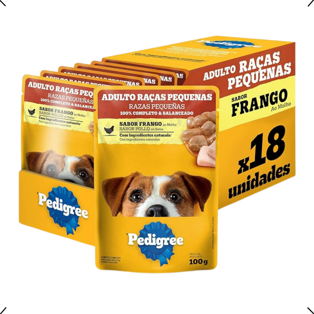 CAIXA SACHE PEDIGREE ADULTO RAÇA PEQUENA FRANGO 1