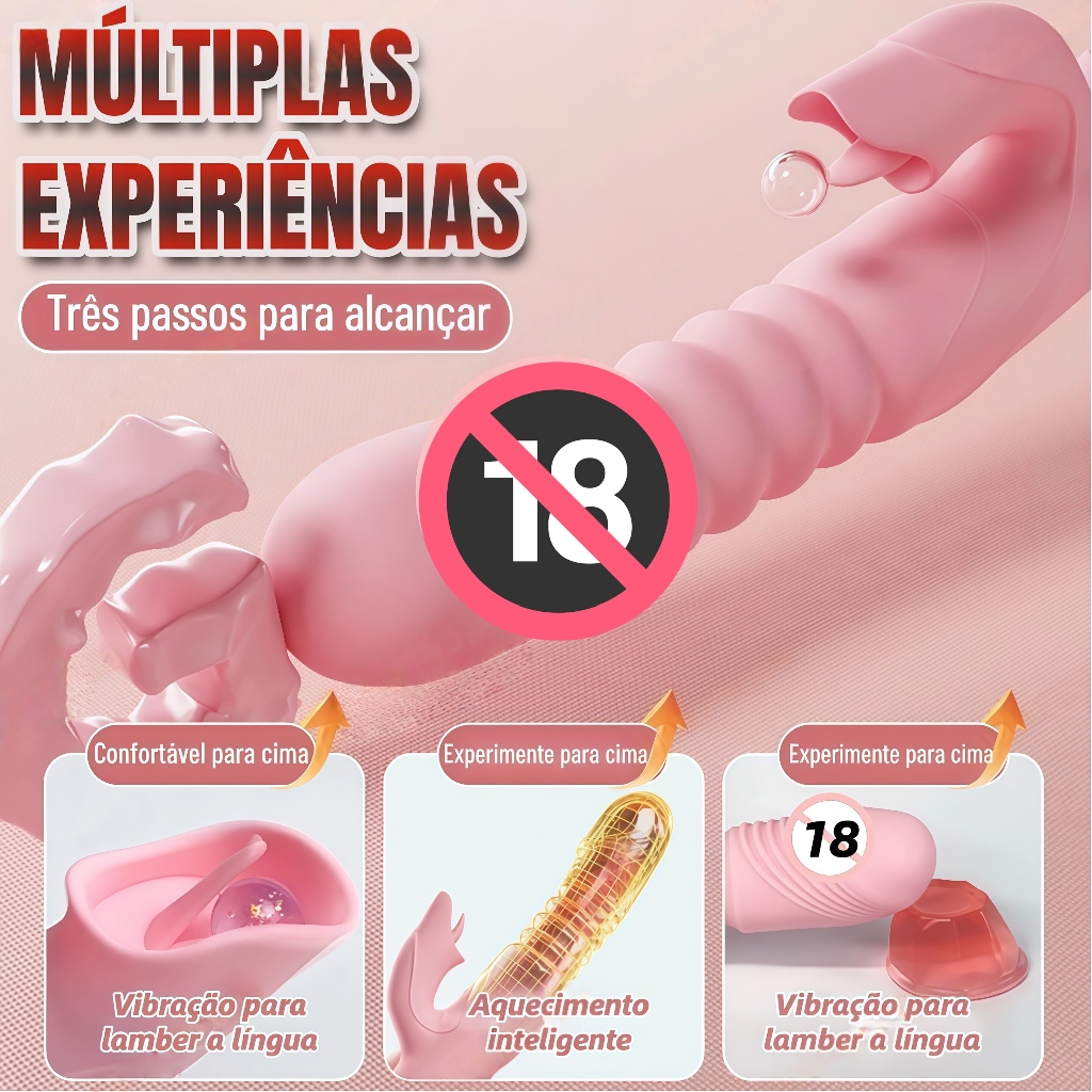 Vibrador Ponto G Luxo função de Telescópico Fun