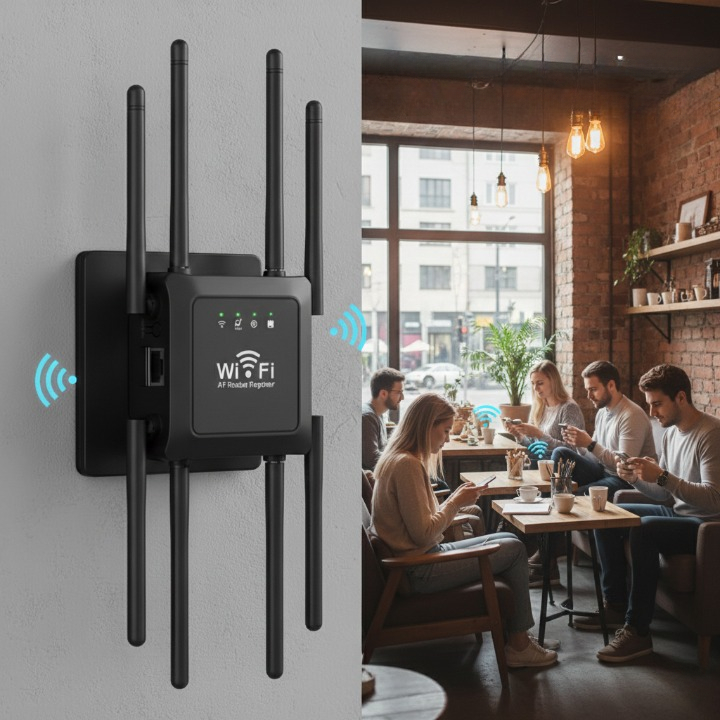 Super Repetidor WiFi 300 Mbps com 8 Antenas Amplif