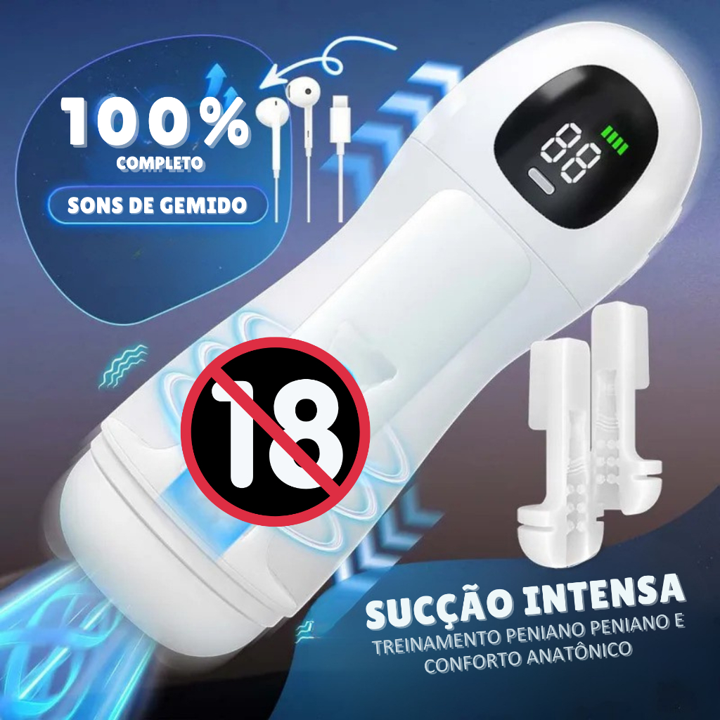 Masturbador Masculino Automático Elétrico LED Su