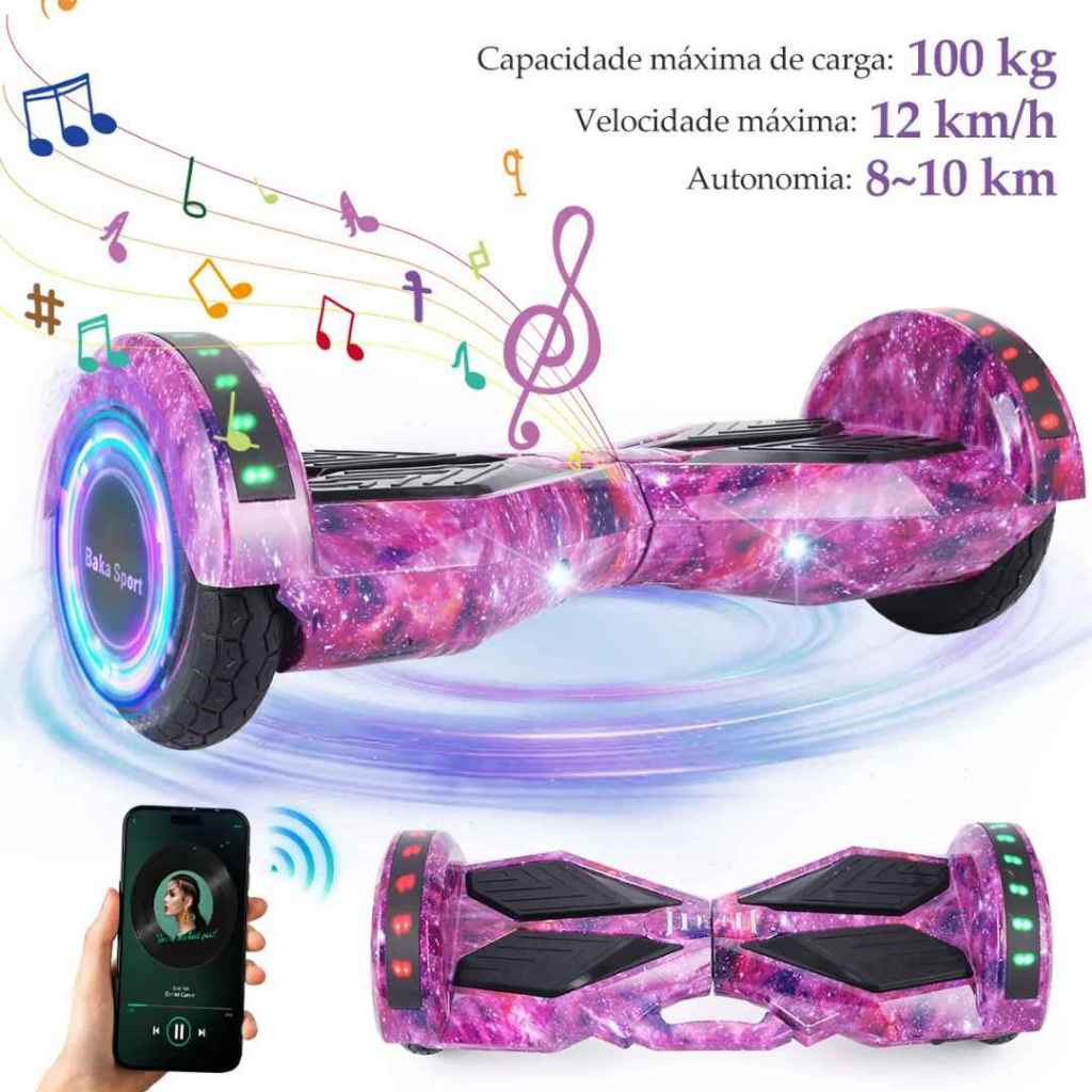 Hoverboard Baka Sport Skate Elétrico 12km/h 8.0 B