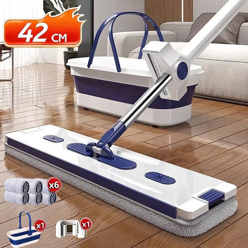 KIT 9 Esfregão Lazy Mop Mop Mãos Livres Mop Kit 