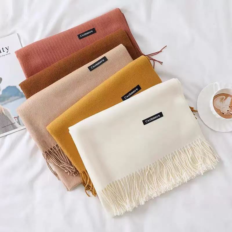 Cachecol feminino imitação de cashmere inverno f