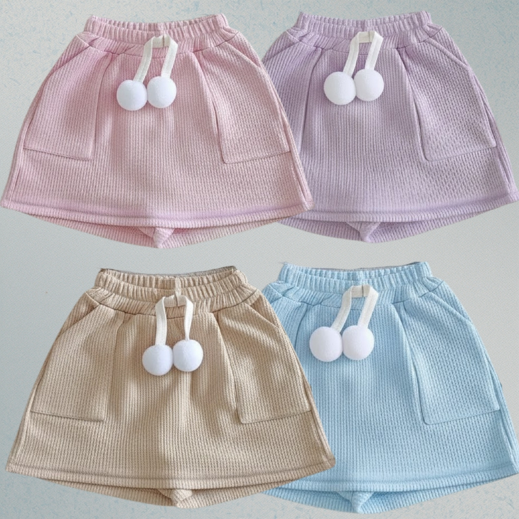 Short Saia Infantil E Juvenil Com Bolso – Po
