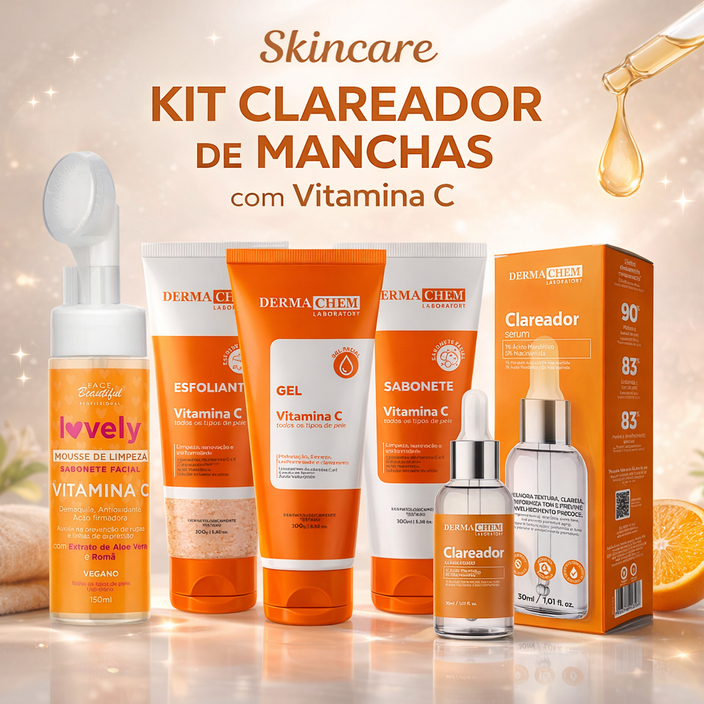 Skincare Vitamina C Dermachem serum clareador sabo