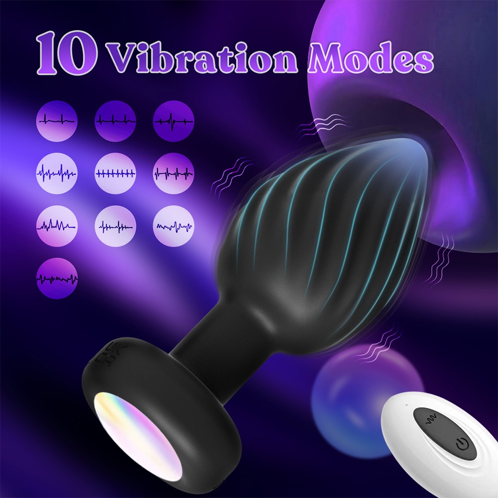 Plug Anal vibro com controle remoto Recarregável 