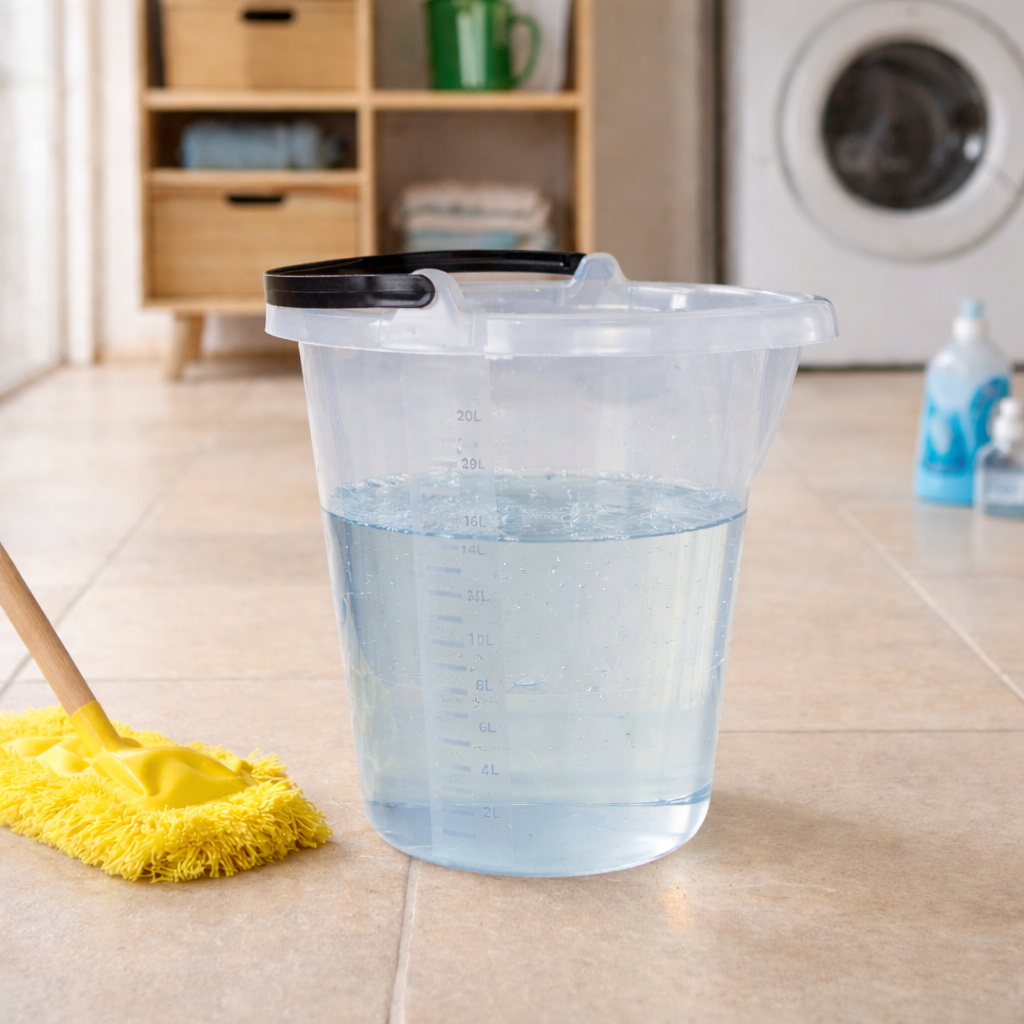 Balde Plastico Reforçado Resitente 21L Tranparent