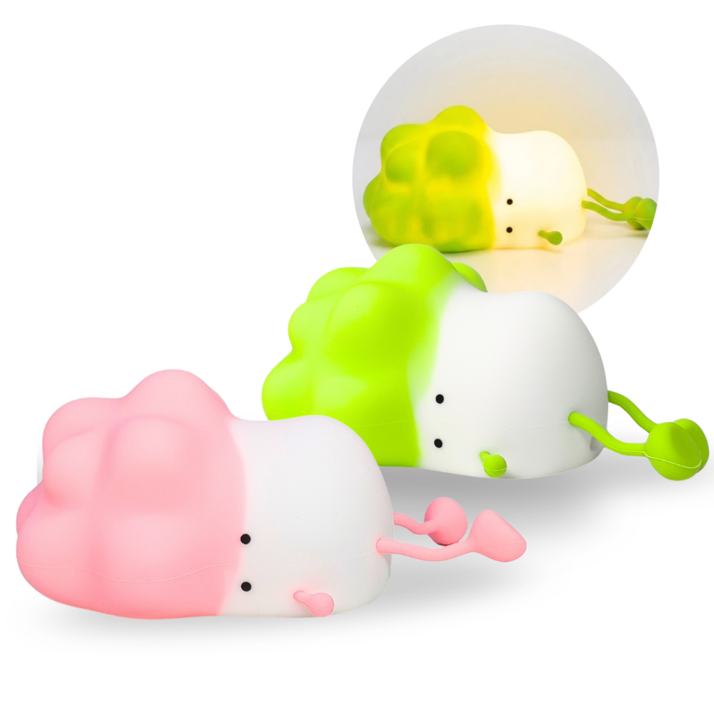Luminária Repolho em Silicone Fofo Luz LED USB Re