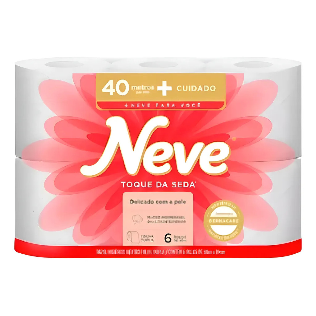 Papel Higiênico Fardo 40m c/6 Rolos Folha Dupla E