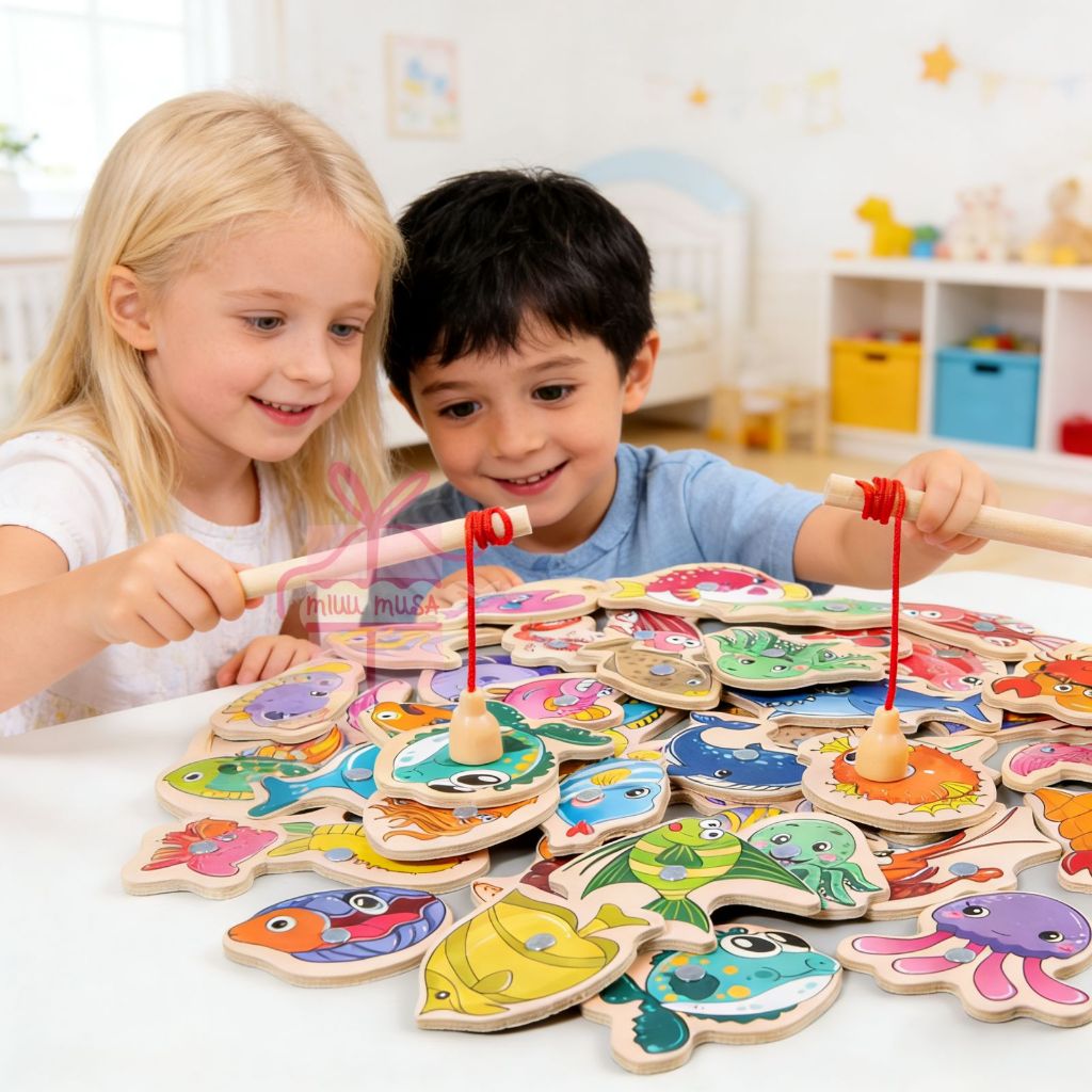 54,33 Peças Brinquedos Pescaria Magnéticos infan