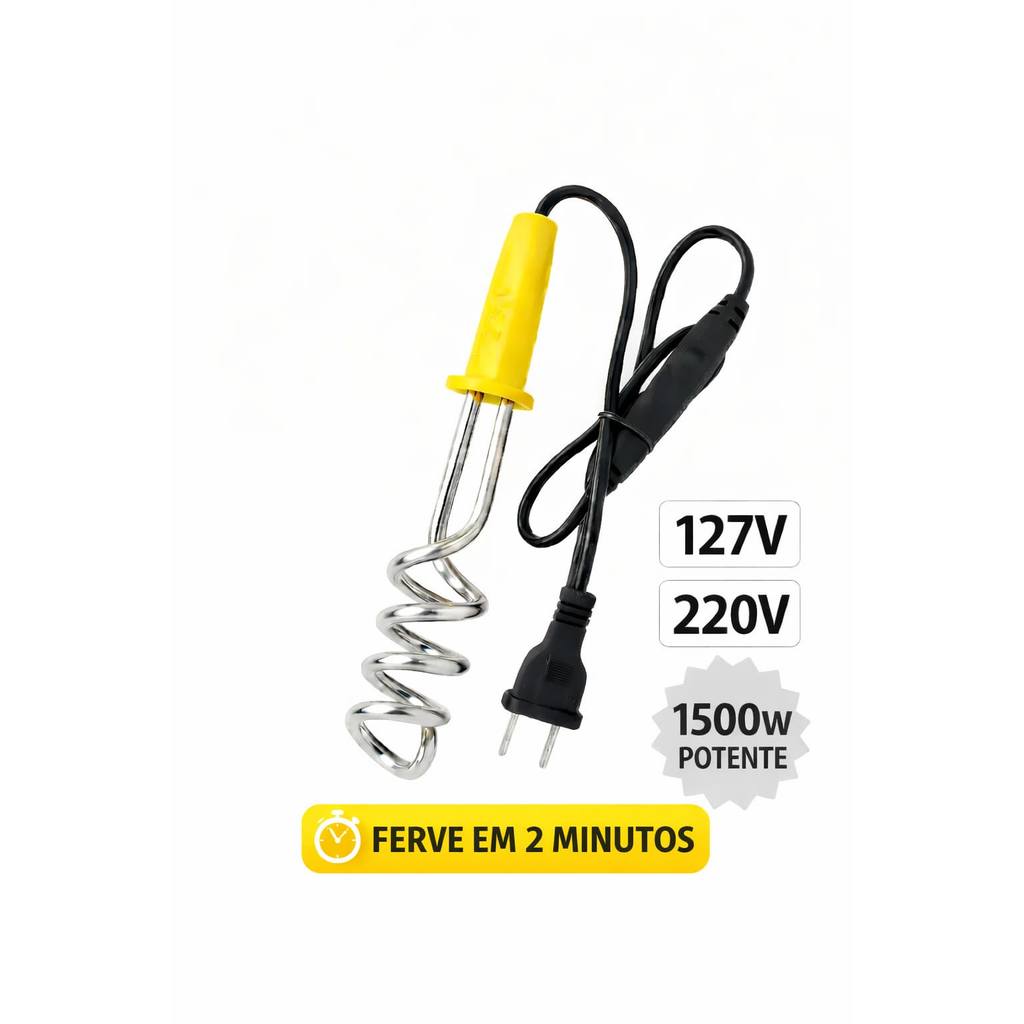 Aquecedor Ebulidor de Agua 1500 Watts Portátil Ra