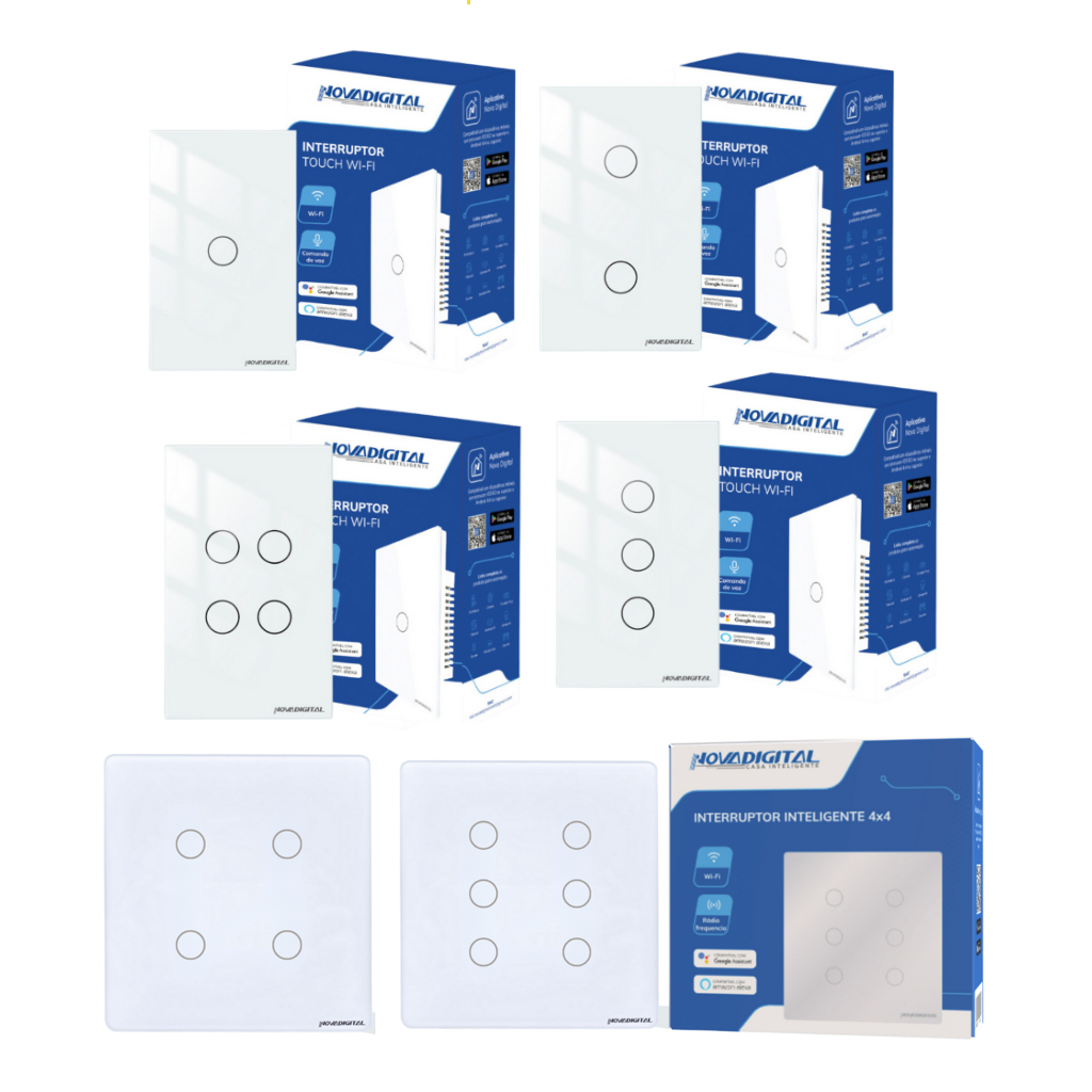 Interruptor Inteligente Wi-Fi Nova Digital Touch T