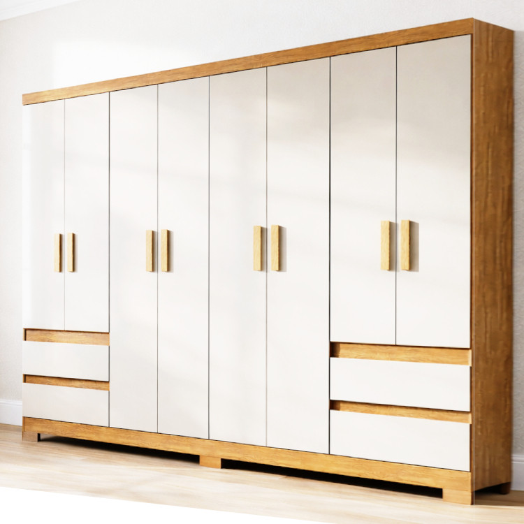 Guarda Roupas Casal Grande 8 Portas e 4 Gavetas Pa