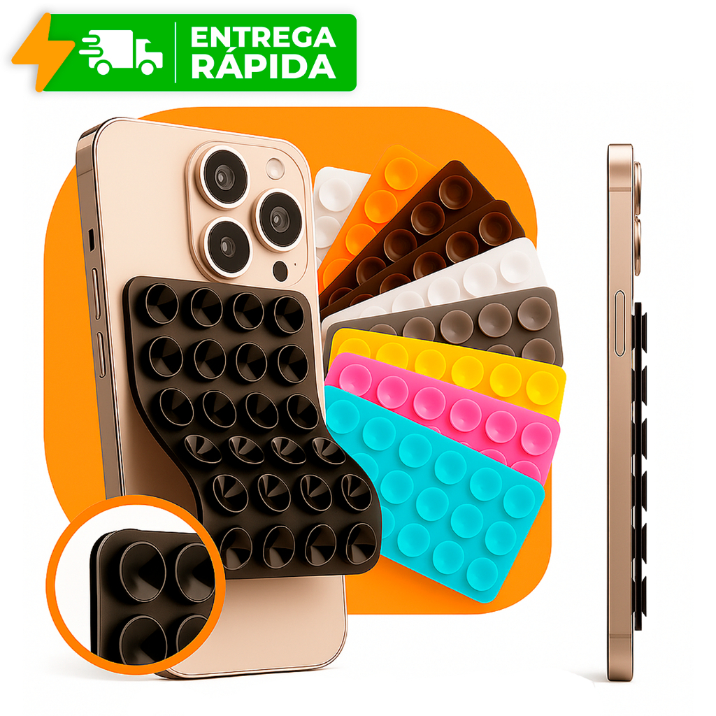 Suporte De Silicone Com Ventosa Para Celular Vento
