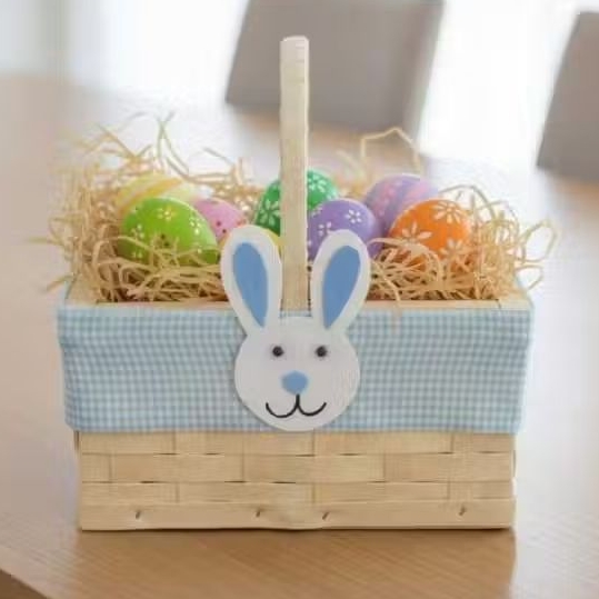 Cesta de Páscoa Mini Artesanal Fibra Sintética e