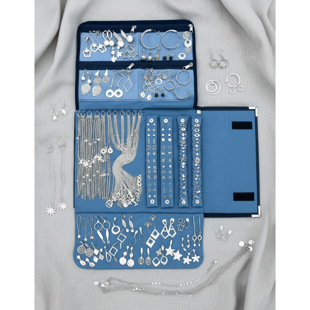 Kit 10 peças Folheadas 100% Prata 925 Semi joias 